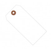 4.75" x 2.375" White Plastic Shipping Tags