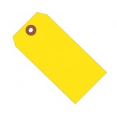 4.75" x 2.375" Yellow Plastic Shipping Tags