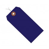 6.25" x 3.125" Blue Plastic Shipping Tags - Pre-Wired