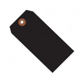 6.25" x 3.125" Black Plastic Shipping Tags