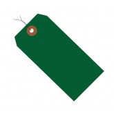 6.25" x 3.125" Green Plastic Shipping Tags - Pre-Wired