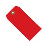 6.25" x 3.125" Red Plastic Shipping Tags