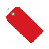 6.25" x 3.125" Red Plastic Shipping Tags - Pre-Wired