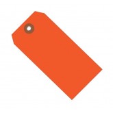 6.25" x 3.125" Orange Plastic Shipping Tags