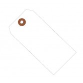 6.25" x 3.125" White Plastic Shipping Tags