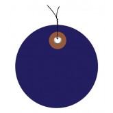 2" Circle Blue Plastic Circle Tags - Pre-Wired