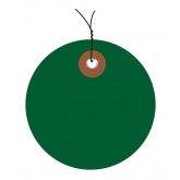 2" Circle Green Plastic Circle Tags - Pre-Wired