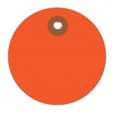 2" Circle Orange Plastic Circle Tags