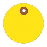 2" Circle Yellow Plastic Circle Tags