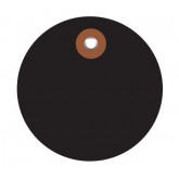 3" Circle Black Plastic Circle Tags