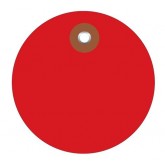 3" Circle Red Plastic Circle Tags