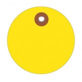 3" Circle Yellow Plastic Circle Tags