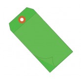 6.25" x 3.125" Green Self Laminating Tags