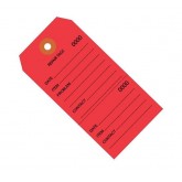 4.75" x 2.375" Red Repair Tags Consecutively Numbered