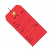 4.75" x 2.375" Red Repair Tags Consecutively Numbered - Pre-Wired