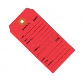 6.25" x 3.125" Red Repair Tags Consecutively Numbered