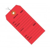 6.25" x 3.125" Red Repair Tags Consecutively Numbered - Pre-Wired