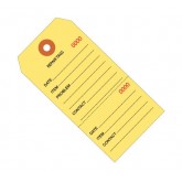 4.75" x 2.375" Yellow Repair Tags Consecutively Numbered