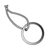 1.5" Circle Metal Rim Tags - Pre-Strung