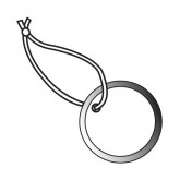 2" Metal Rim Tags - Pre-Strung