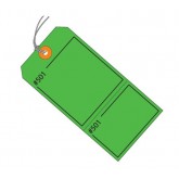 4.75" x 2.375" Green Claim Tags Consecutively Numbered - Pre-Strung