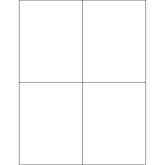 White Laser Labels 4.25” x 5.5”  4 per sheet - Bulk Pack Cases