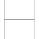 White Laser Labels 8.5” x 5.5”  2 per sheet - Bulk Pack Cases