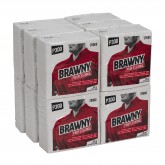 GP Pro 29000 Brawny Professional P200 Disposable Industrial Scrim Reinforced Cleaning Towels / Wipers - White, 1/4 Fold, 960 Count
