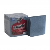 GP Pro 29223 Brawny Professional A400 Medium Weight Disposable 1/4 Fold Cleaning Towels / Wipers - Blue, Poly Pack