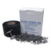 Hand Grade Polypropylene Handy Strap Kit with Hand Tensioner and Buckles - 1/2" x 3000' 300#, Black