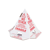 "No Stack" Pallet Cones - White & Red, 50 Count