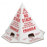 "No Stack" Pallet Cones - White & Red, 50 Count
