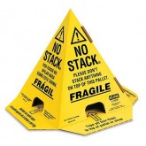 "No Stack" Pallet Cones - Yellow & Black, 50 Count