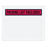 4.5" x 5.5" Red "Packing List Enclosed" Panel Face Envelopes