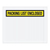 4.5" x 5.5" Yellow "Packing List Enclosed" Panel Face Envelopes