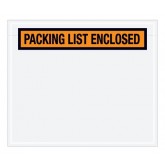 6.5" x 5" Orange "Packing List Enclosed" Panel Face Envelopes