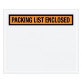 7" x 6" Orange "Packing List Enclosed" Panel Face Envelopes