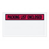 5.5" x 10" Red "Packing List Enclosed" Panel Face Envelopes