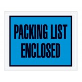 4.5" x 5.5" Blue "Packing List Enclosed" Full Face Envelopes