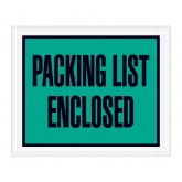 4.5" x 5.5" Green "Packing List Enclosed" Full Face Envelopes