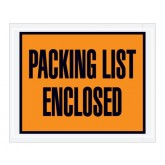 4.5" x 5.5" Orange "Packing List Enclosed" Full Face Envelopes