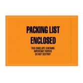 4.5" x 6" Orange Mil-Spec "Packing List Enclosed" Envelopes