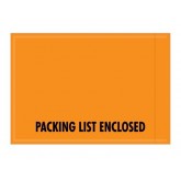4.5" x 6" Orange Mil-Spec "Packing List Enclosed" Envelopes