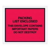 7" x 6" Red "Important Papers Enclosed" Envelopes