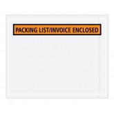 4.5" x 5.5" Orange "Packing List/Invoice Enclosed" Envelopes