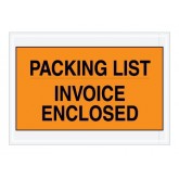 7" x 10" Orange "Packing List/Invoice Enclosed" Envelopes