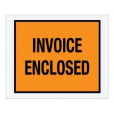 4.5" x 5.5" Orange "Invoice Enclosed" Envelopes