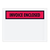4.5" x 6" Red "Invoice Enclosed" Envelopes