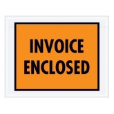 7" x 5.5" Orange "Invoice Enclosed" Envelopes