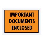 5.25" x 7.5" Orange "Important Documents Enclosed" Envelopes